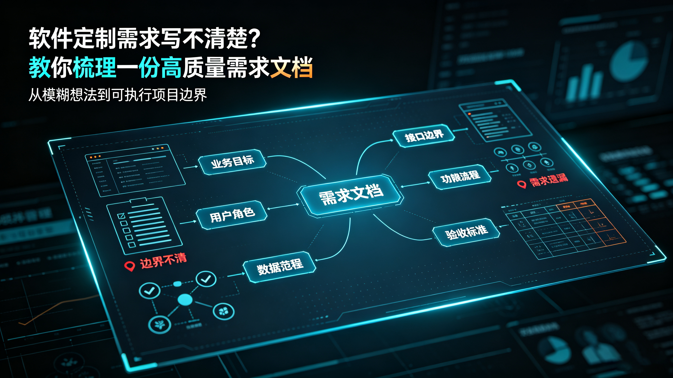 软件定制需求写不清楚？教你梳理一份高质量需求文档
